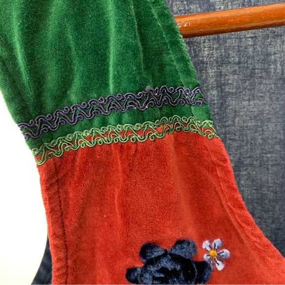 Casey & Max Vintage Velvet Embroidered Flower Applique Button Up Vest Size Small - Picture 8 of 16